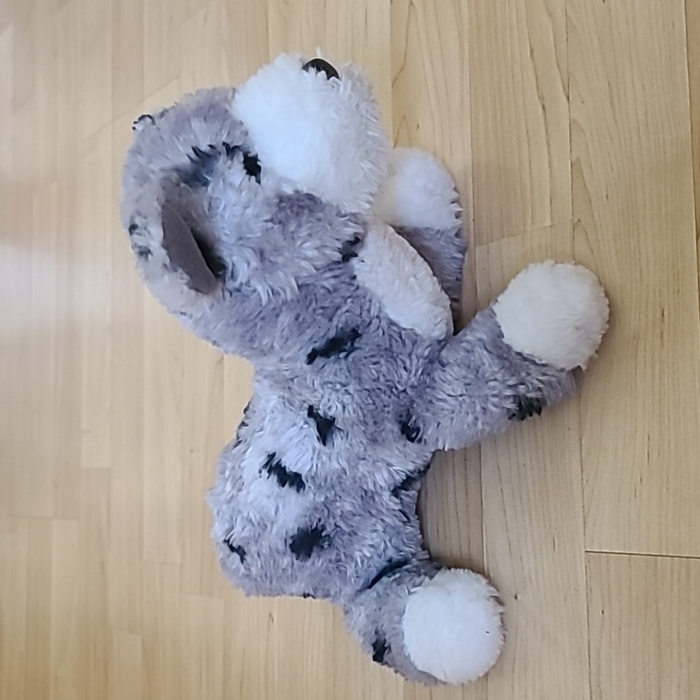 DOUGLAS THE CUDDLE TOYS MILES AUSSIE DOODLE DOG PLUSH GREY/WHITE /BLACK SPOTS
